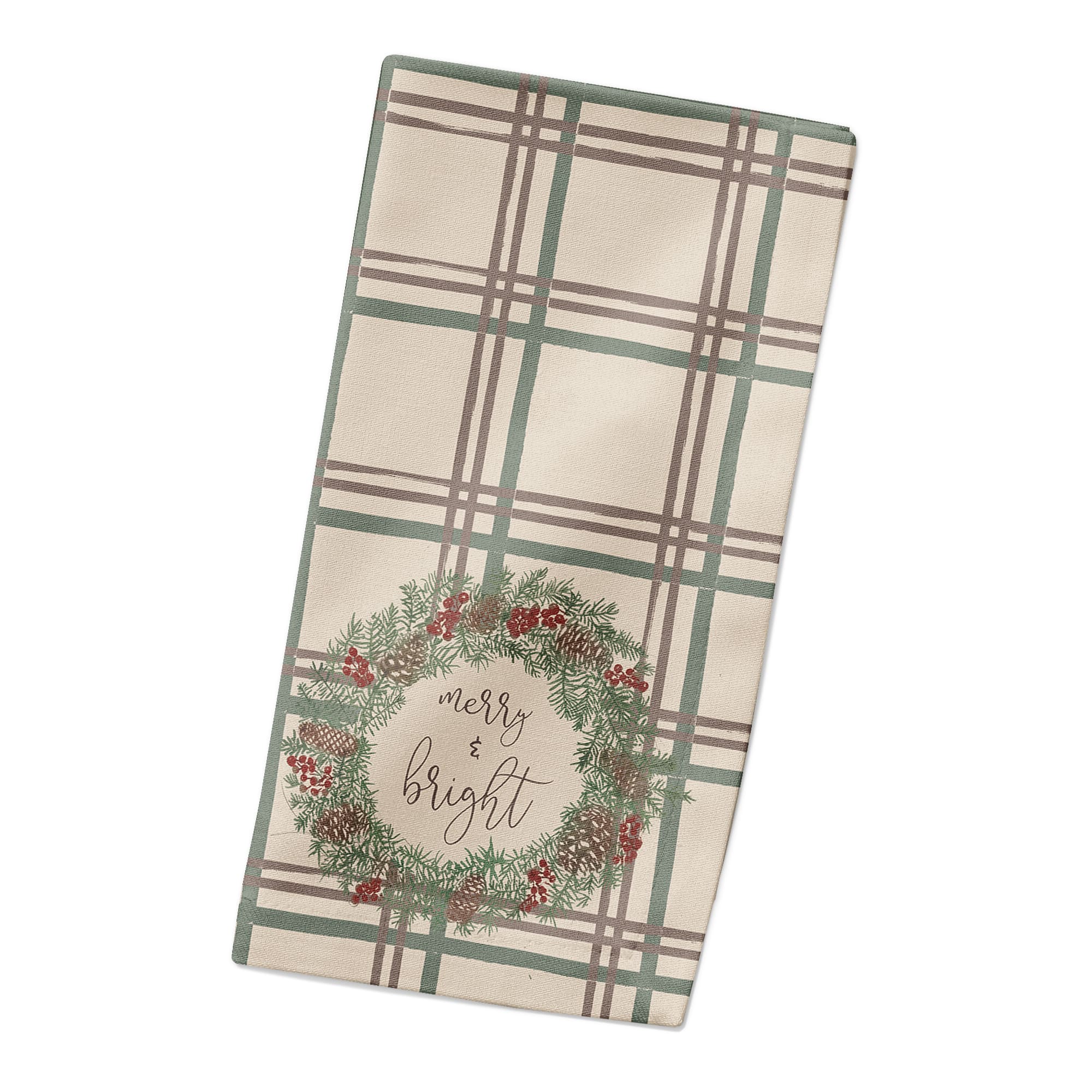 Merry & Bright Plaid Cotton Twill Napkin